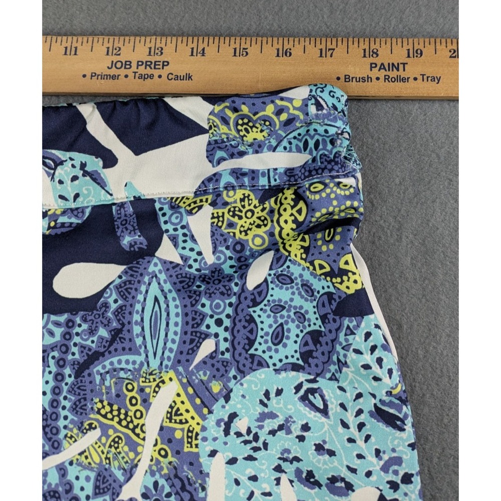 Coral Bay Golf Womens Tropical Paisley Floral Performance Skort Large Blue Green - Picture 6 of 9